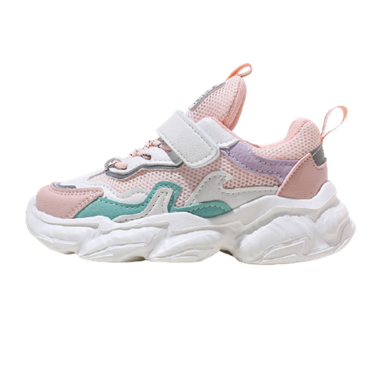 芭芭鸭儿童运动女童休闲鞋男童透气网鞋中大童老爹鞋