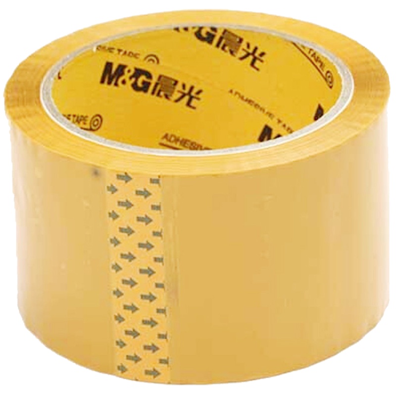 晨光(M&G)AJD97347米黄色封箱胶带 5卷/筒 60mm黄胶带大号宽胶带快递打包封箱带批发封口胶布胶纸