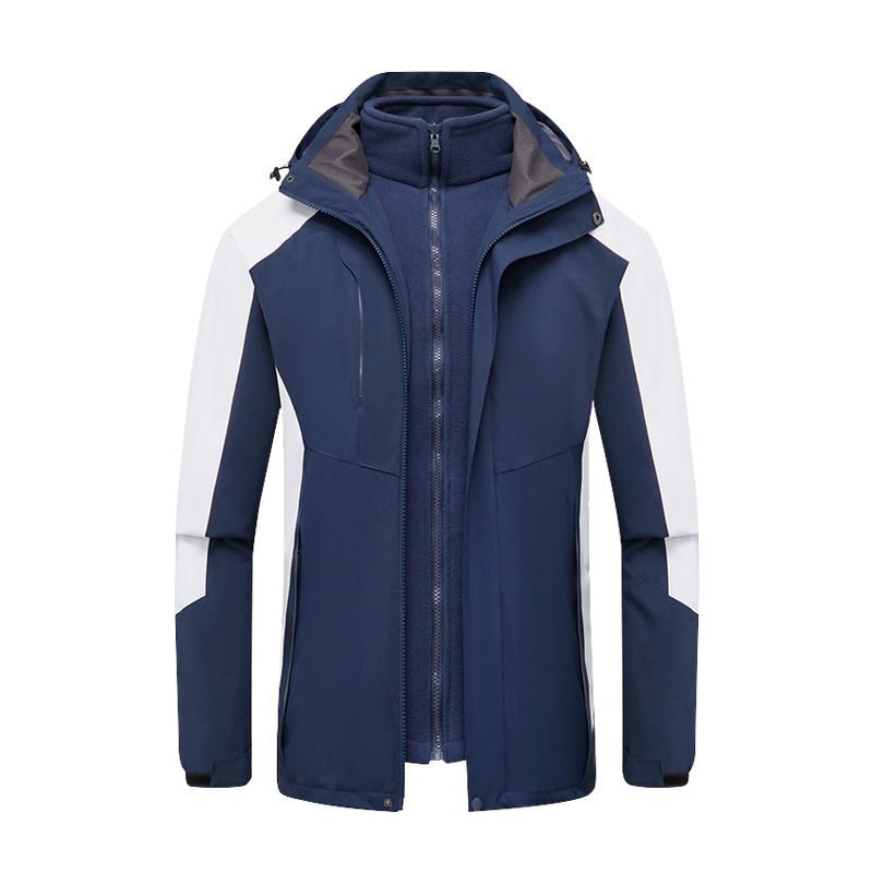 三极户外(Tripolar) TP8355 秋冬新品情侣男女士时尚休闲冲锋衣工作服防水保暖两件套