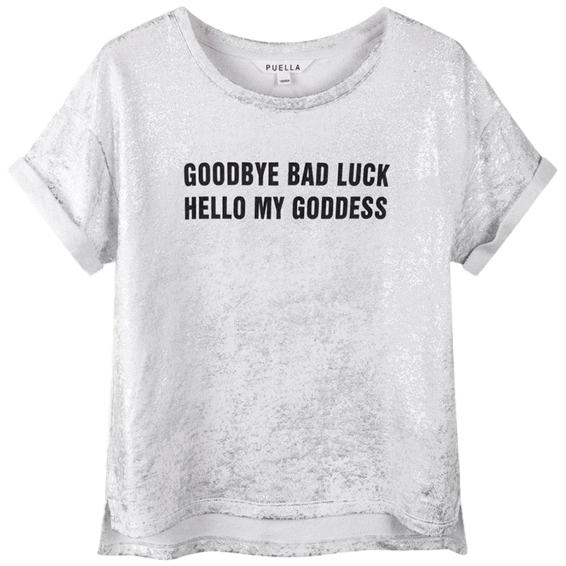 拉夏贝尔白色T恤女夏季新款韩版字母印花宽松短袖体恤纯棉上衣打底衫