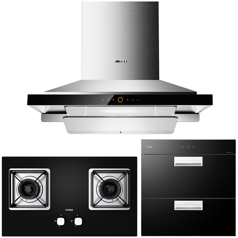 方太(FOTILE)20立方EM72T.S+HT8BE.S+J45ES 智能升降云魔方 抽油烟机燃气灶消毒柜套餐