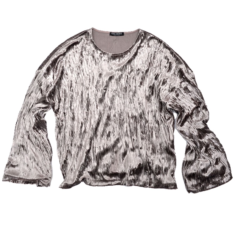 亲肤柔软复古丝绒上衣女洋气百搭显瘦长袖打底衫秋冬内搭