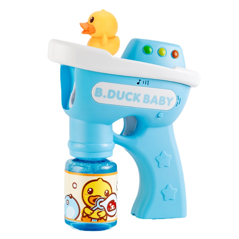 B.Duck小黄鸭吹泡泡机儿童全自动抖音同款音乐泡泡枪玩具