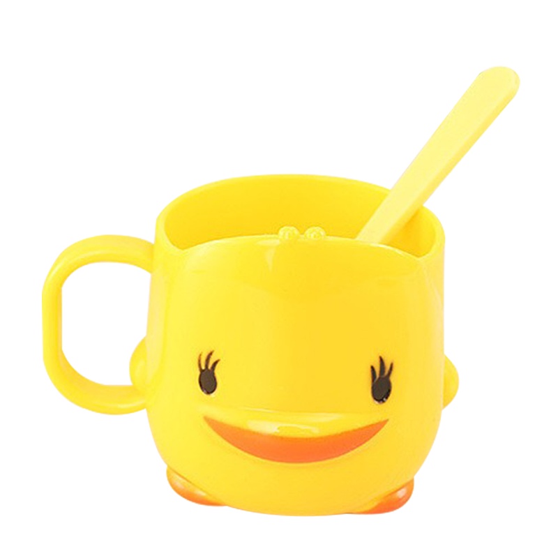 苏宁宜品小鸭水杯夏季水杯PP材质杯子200毫升大容量幼儿园防摔直饮卡通喝水杯刷牙漱口小学生