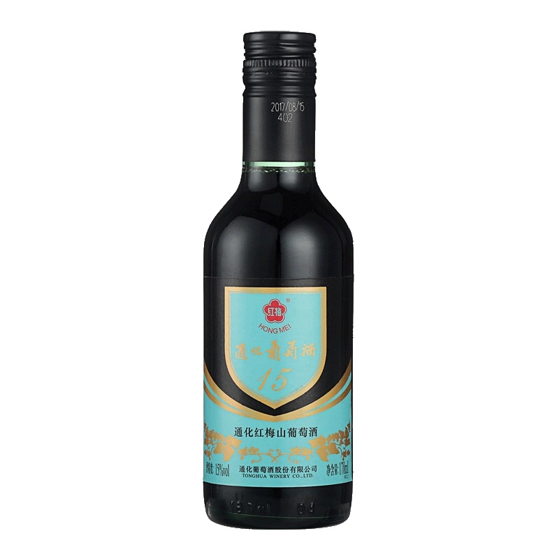 通化(TONHWA) 红梅 山葡萄酒 15%vol 178ml(新老包装随机发货)甜红葡萄酒