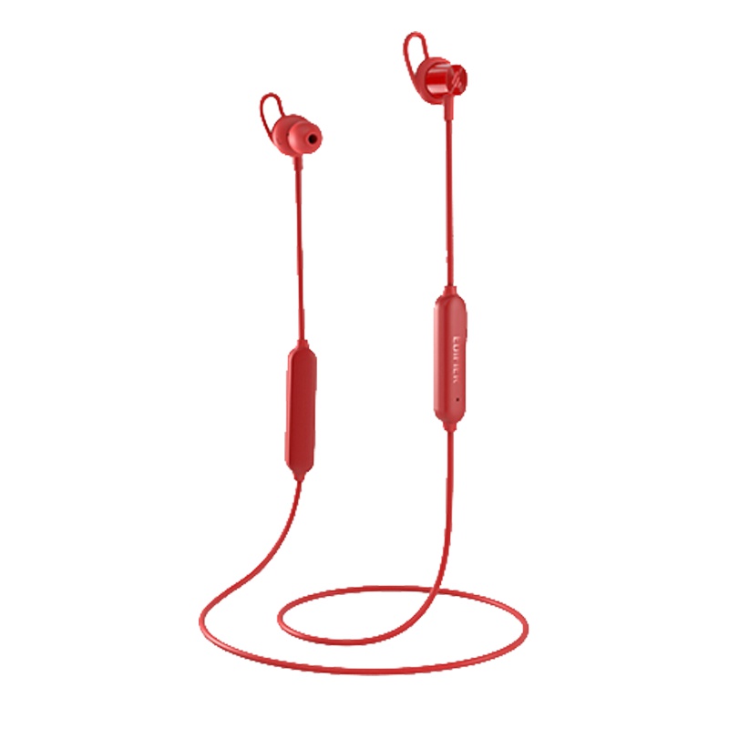 Edifier/漫步者 W200BT 经典版 磁吸入耳式 无线运动蓝牙线控耳机 手机耳机 音乐耳机 带麦可通话 红色