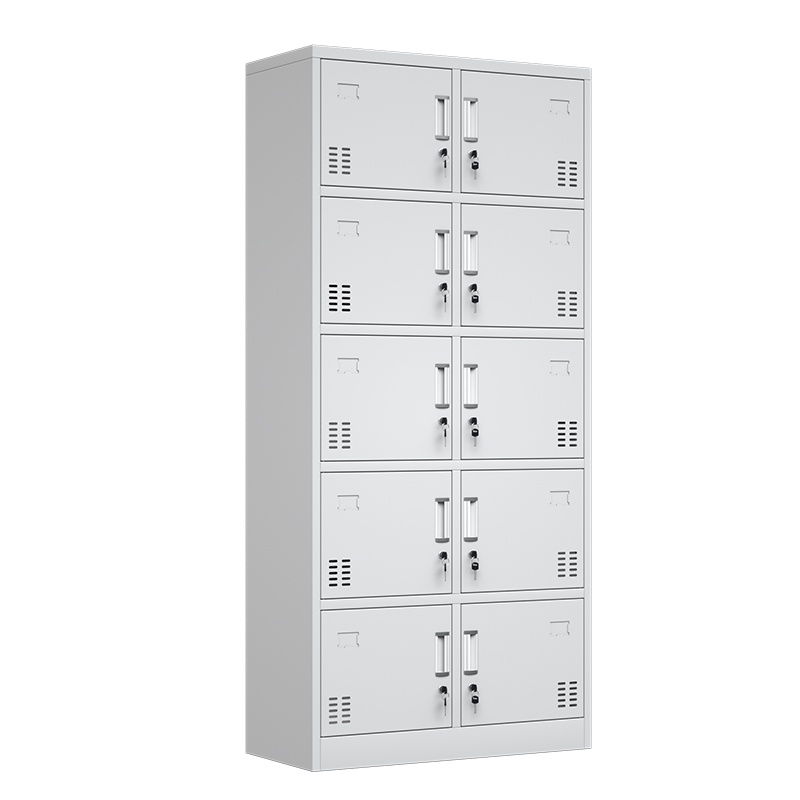 星岛钢制更衣柜员工储物柜文件柜浴室鞋柜铁皮柜落地凭证柜带锁存包柜10门更衣柜