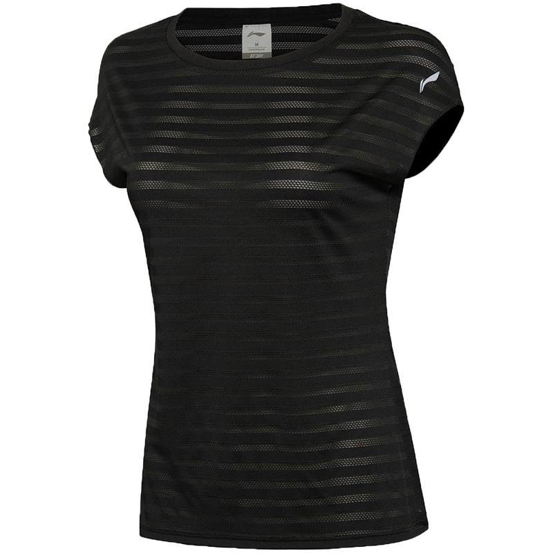 【自营】李宁女服短袖T恤透气夏季针织休闲运动服AHSL108