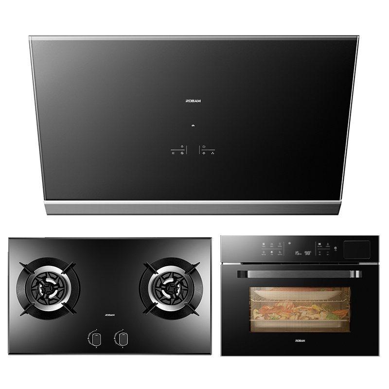 老板（ROBAM）侧吸式21立方油烟机5.0kW灶具48L大容量蒸烤一体机灶27X6+57B0T+CQ975