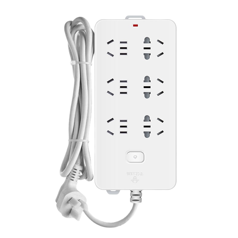 新国标插线板插排接线板 一控六双排 3米线 109K 1个