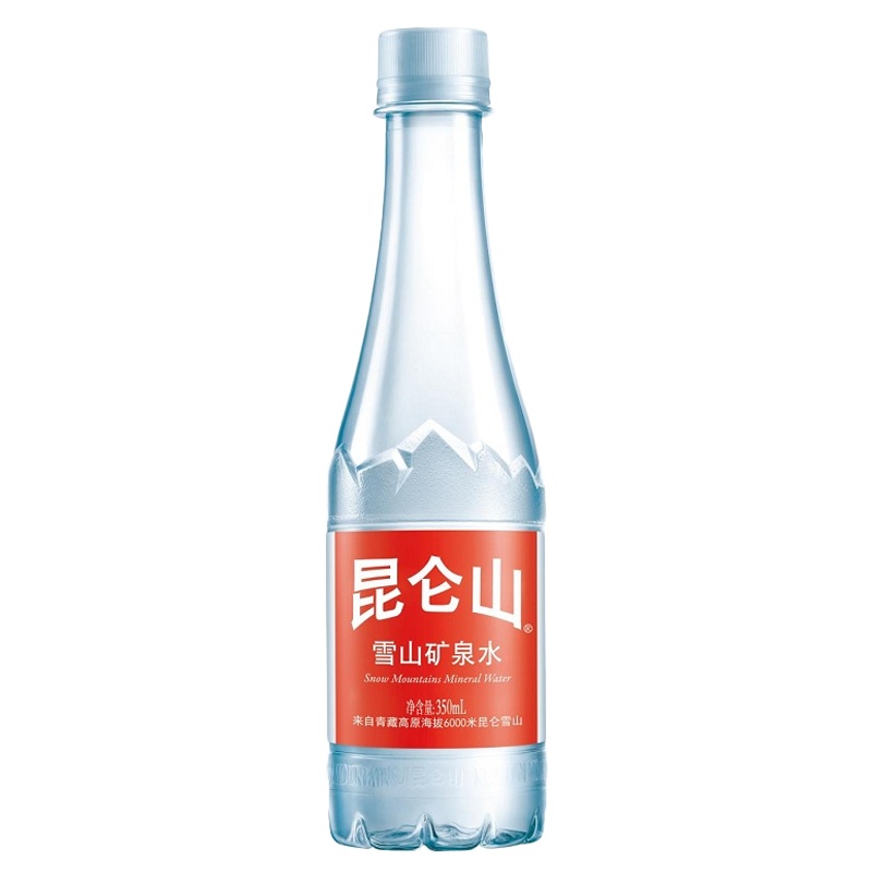 昆仑山 天然雪山矿泉水 高端矿泉水 350ml*12瓶 整箱装
