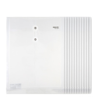 得力(deli) 5511 A4加厚防水淋文件袋资料袋档案袋 绑带式票据收纳袋 12只装