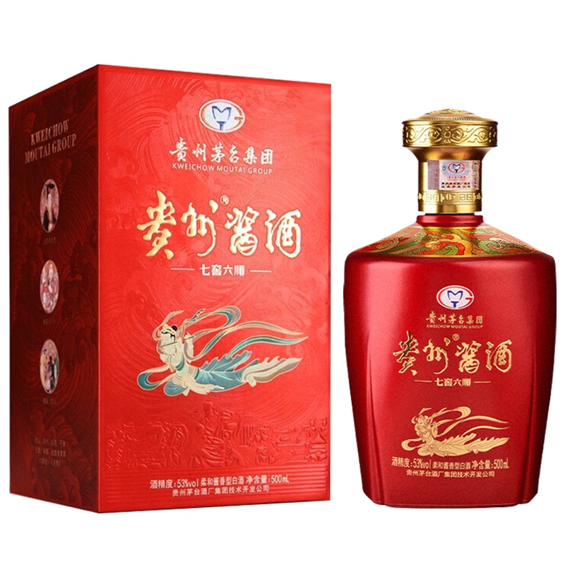贵州茅台集团技开公司 贵州酱酒七窖六顺 53度酱香型白酒500ml*1瓶礼盒装