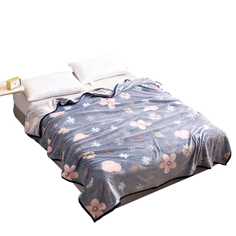 北极绒(Bejirog)四季毛毯加厚冬季珊瑚毯子毛巾盖毯法兰绒床单人午睡空调小被子