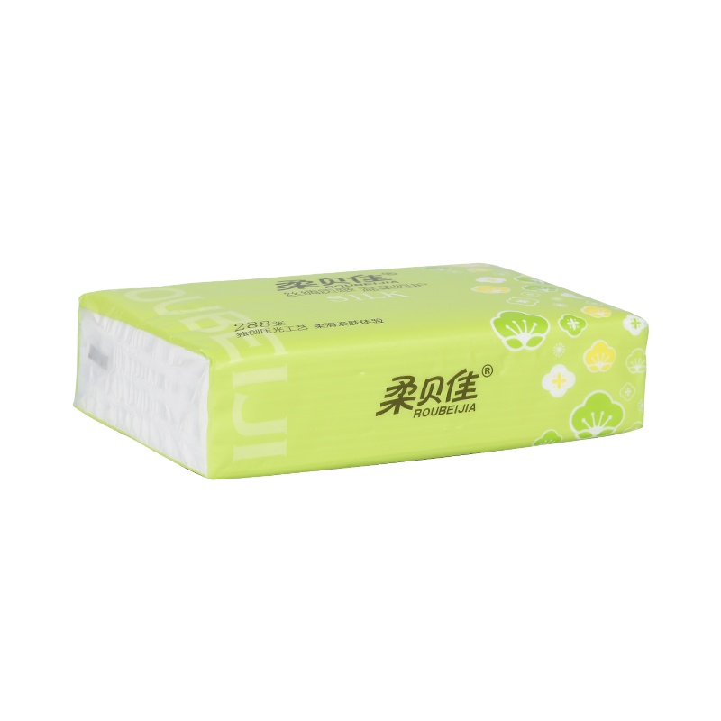 柔贝佳抽纸16包72抽*4层纸巾72抽木浆纸4层家用卫生纸餐巾纸整箱大包实惠装4层无香