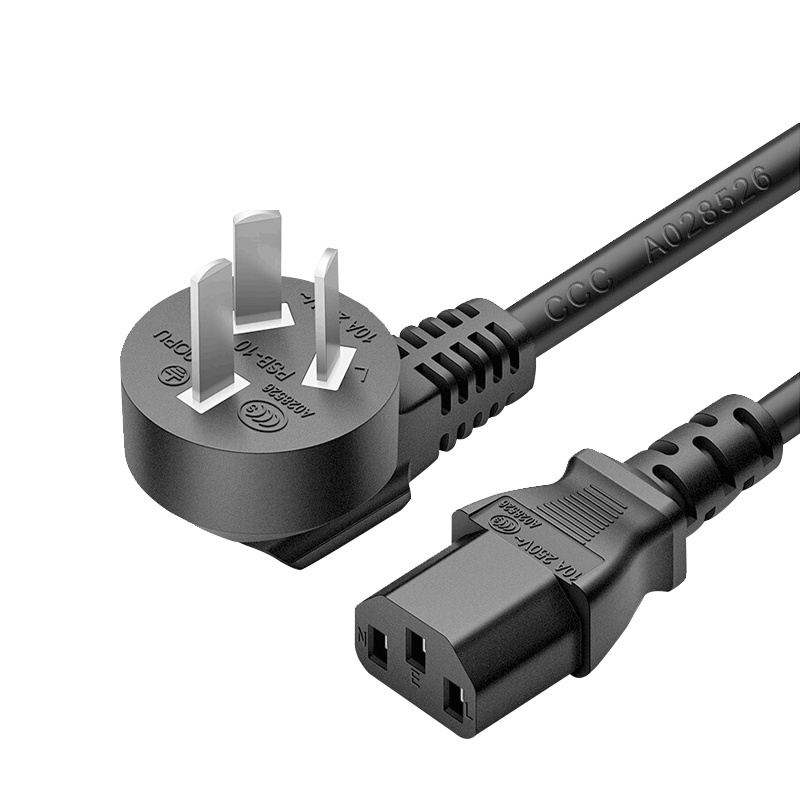 千天(QANTOP)电脑主机国标电源线品字尾三孔电源连接线适用电脑主机显示器电饭煲1米QT-DYX001