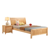 松木床 200*120*45cm(不含床头柜+含环保棕垫)