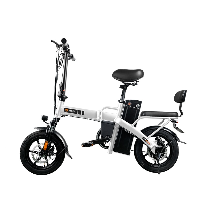 雅迪(yadea)新款ZD3代驾折叠电动自行车锂电成人男女超轻小型便携助力长跑王48V20A电瓶车家庭版锂电/塔夫绸白