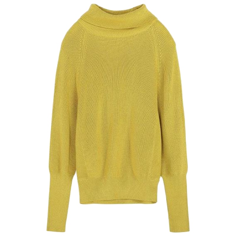 【专柜同款】新款拉夏贝尔套头秋冬韩版宽松毛衫慵懒风高领针织衫打底女款毛衣10019751_88