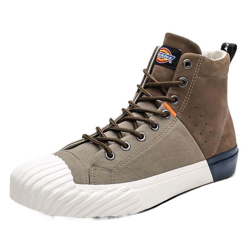 Dickies高帮帆布鞋男潮流拼色百搭板鞋子冬季新款学生韩版休闲鞋193M50LXS6B