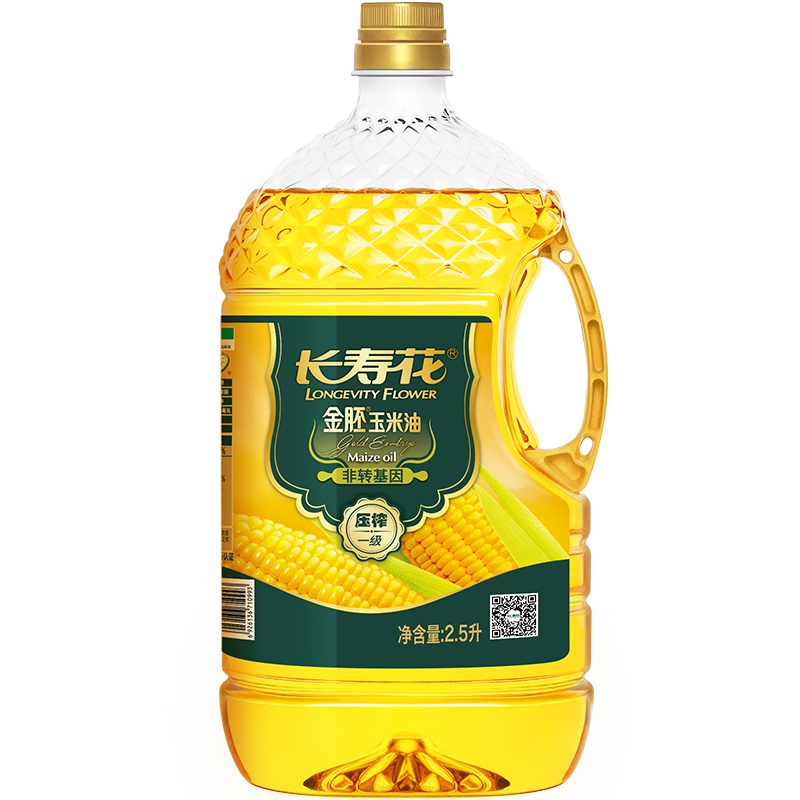 长寿花 金胚玉米油2.5L 非转基因物理压榨食用油