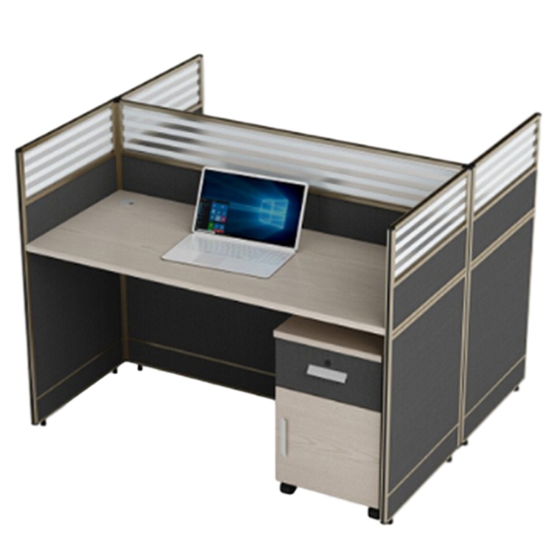 逐鹿中原办公桌简约现代员工桌屏风工作位电脑桌1.4米双人位WH837颜色可选