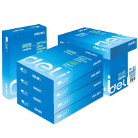 自营 新品 得力(deli)莱茵河5包装80gA4复印纸 500张/包 整箱2500张