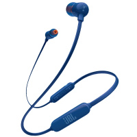 JBL T110BT 入耳式无线蓝牙耳机 运动耳机 跑步耳塞磁吸扁线 手机音乐线控 蓝色 [保税仓发货]