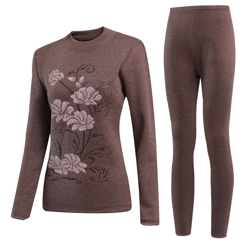 红豆相思鸟(xiangsiniao)保暖内衣男士女士秋衣秋裤套装打底加绒毛衫