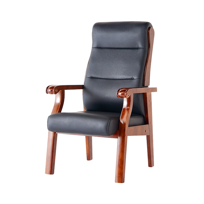 全简电脑椅办公椅实木皮革会议椅靠背椅培训椅子人体工学老板椅大班椅