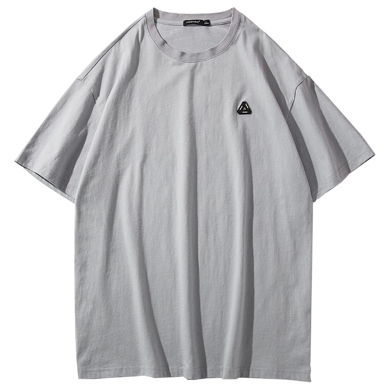 No.1dara 2019夏季纯色短袖t恤男 宽松纯棉体恤 学生韩版潮流半袖