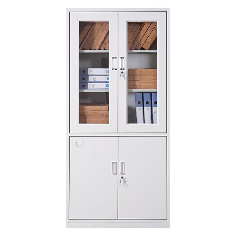 创世人 办公文件柜资料柜简约现代带锁储物档案子木质三门文件柜