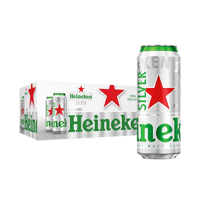 喜力星银(Heineken Silver)啤酒500ml*24罐/箱
