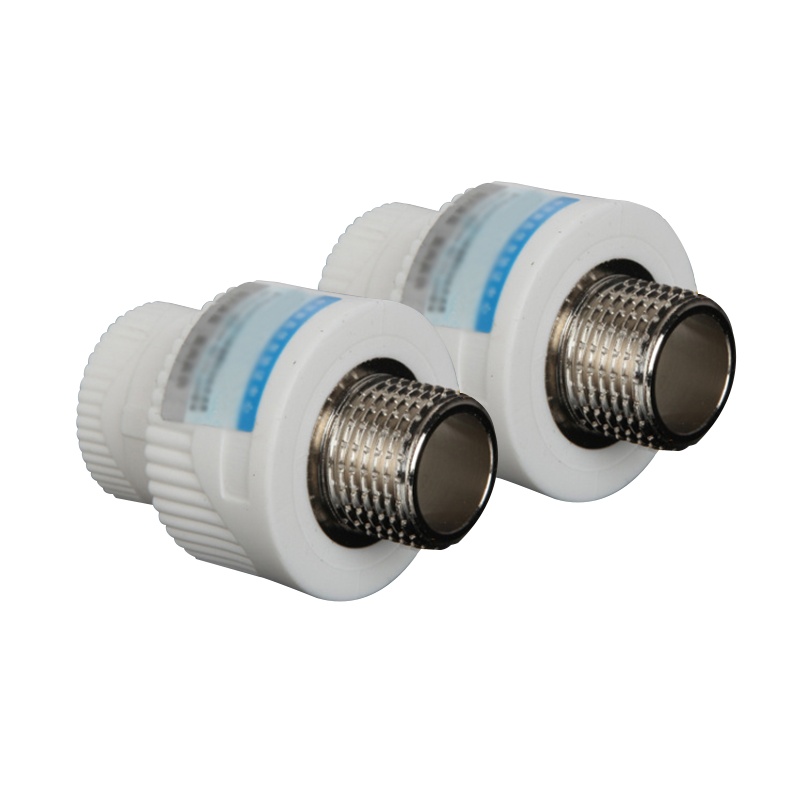 海斯迪克 HK-719 加厚PPR20直接弯头三通 4分热熔水管配件全铜螺纹管件接头内丝外牙 外牙直接(2个)