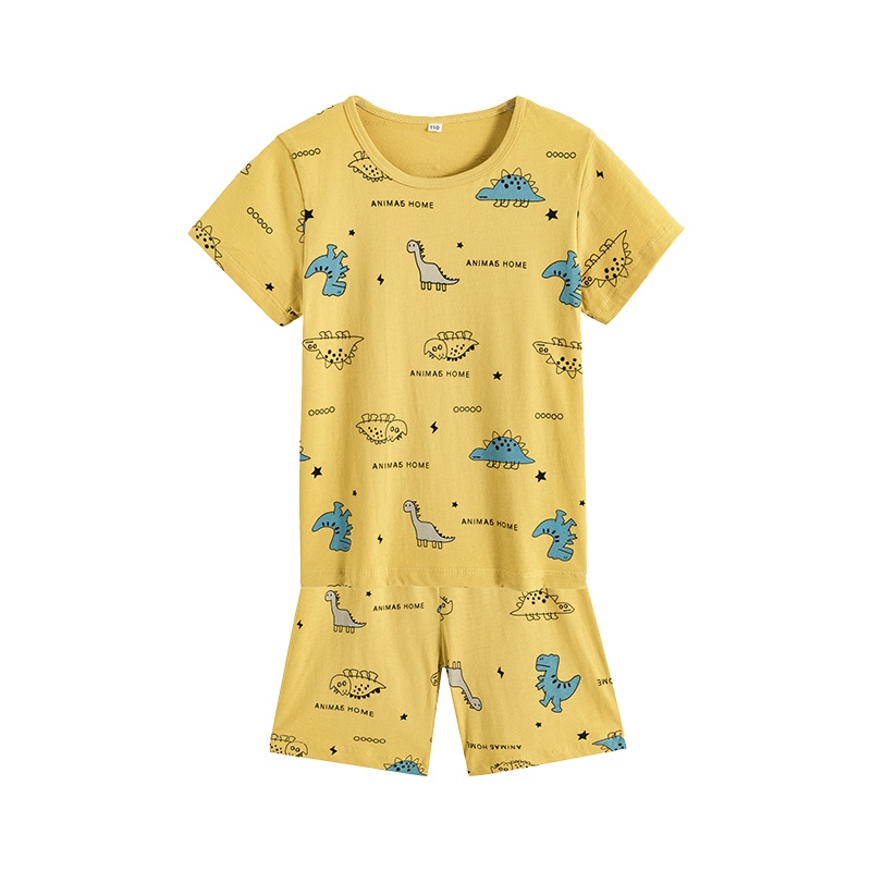 苏宁宜品儿童家居服 2021夏季新款短袖男童套装