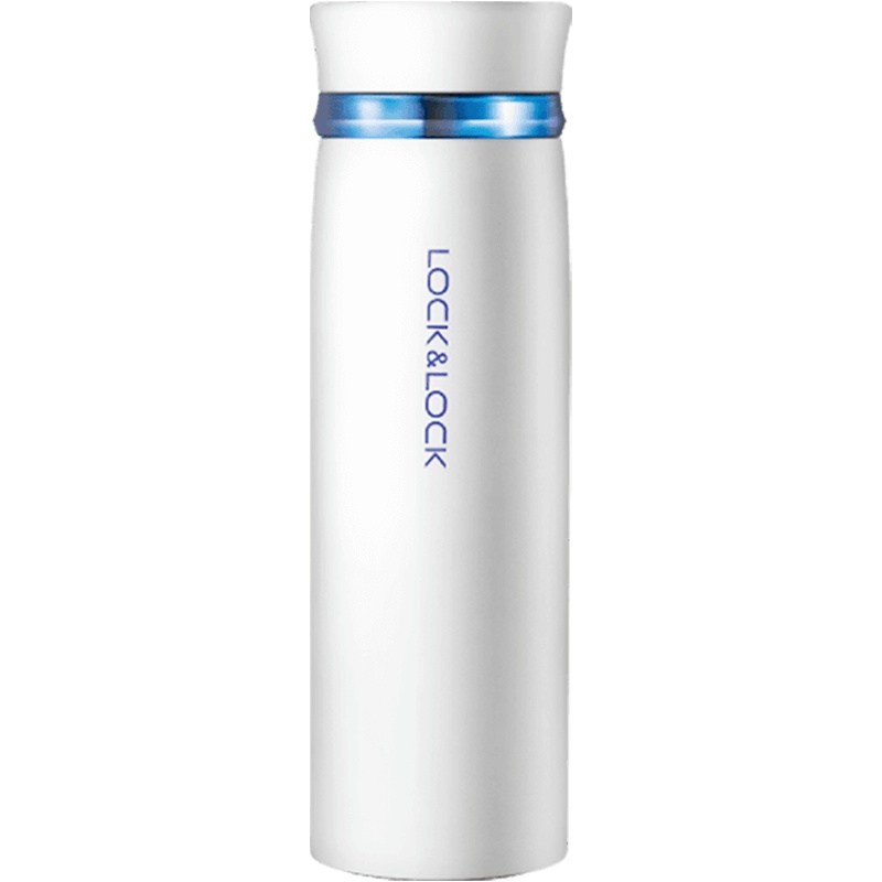乐扣乐扣(lock&lock)保温杯 LHC4131WB 304不锈钢(450ml)白蓝色