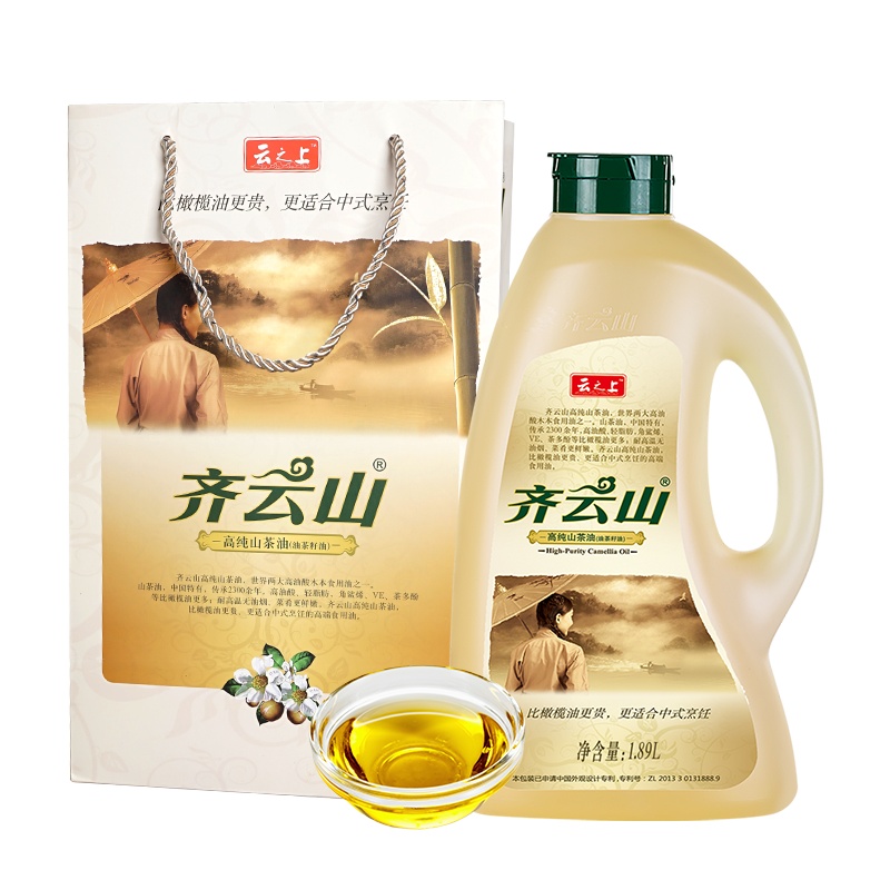 齐云山高纯山茶油1.89L物理压榨 野山茶油 食用油 桶装茶油油 茶籽油
