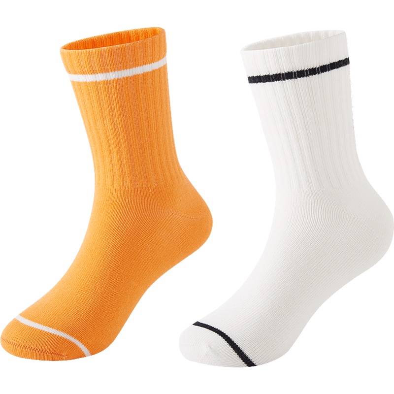 [1件5折价:19.5]米喜迪mecity童装秋新款男童净色两双装袜子