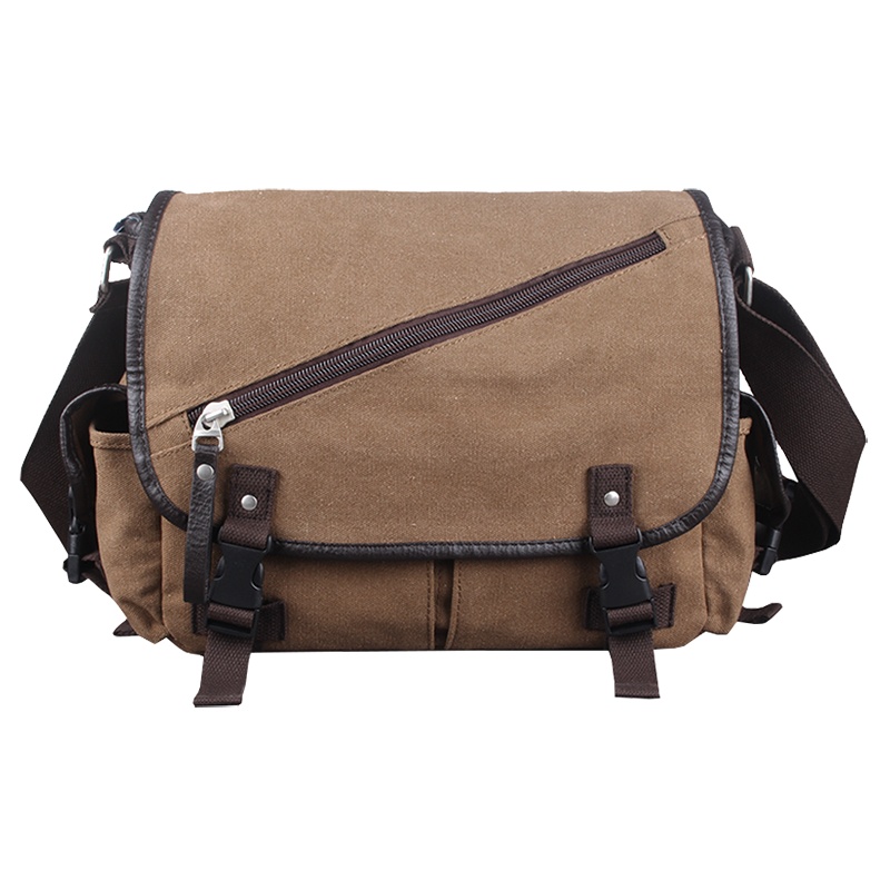 爱牧格(AIMUGE)男士单肩包休闲帆布包潮流单肩斜跨书包大容量单肩背包SX22033