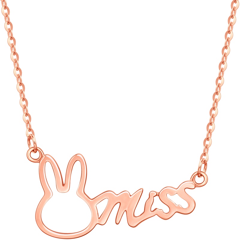 周大福Y时代女神系列Miss可爱小兔18K金项链套链E124599