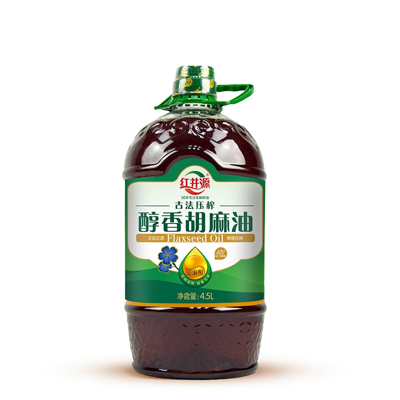 红井源内蒙古胡麻油 4.5L亚麻籽油 食用油
