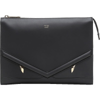 FENDI 男士BAG BUGS眼睛贴花牛皮手拿包 7VA433 A5EW