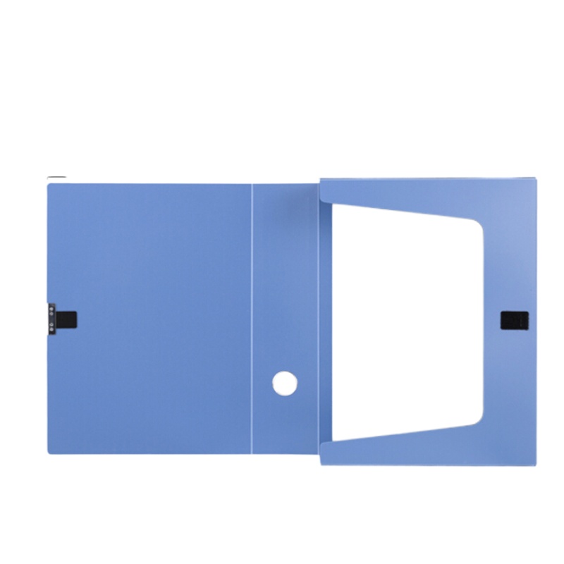 得力27037塑料档案盒75mm蓝色10只装