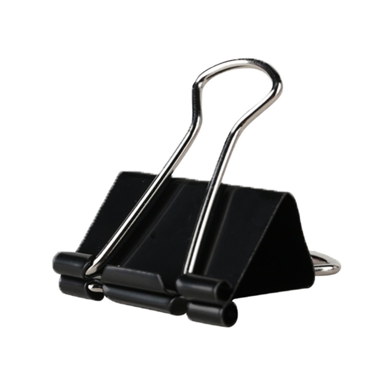 得力 deli 9544 黑色长尾夹 票夹 夹子 燕尾夹25mm/12个一盒