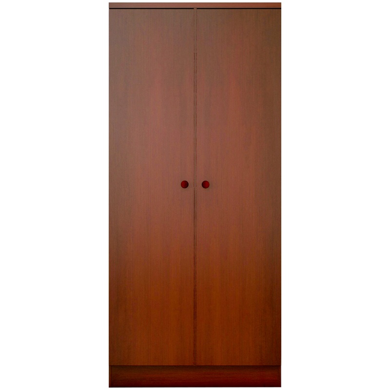 创世人 两门衣柜 实木衣柜 职工单舍两门衣柜 挂衣柜 实木柜子 红棕色