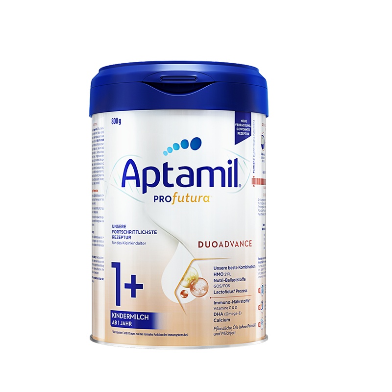 Aptamil德国爱他美白金版HMO 安心罐 婴幼儿配方奶粉1+段 1岁以上 800g/罐 免邮包税