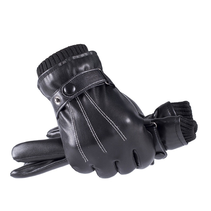 加绒保暖全掌触屏手套