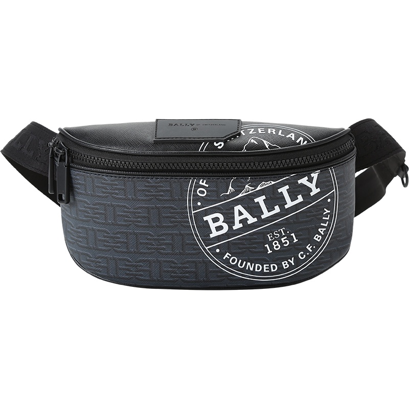 BALLY 巴利 男士 涂层帆布胸包斜挎包腰包SONNI SBC