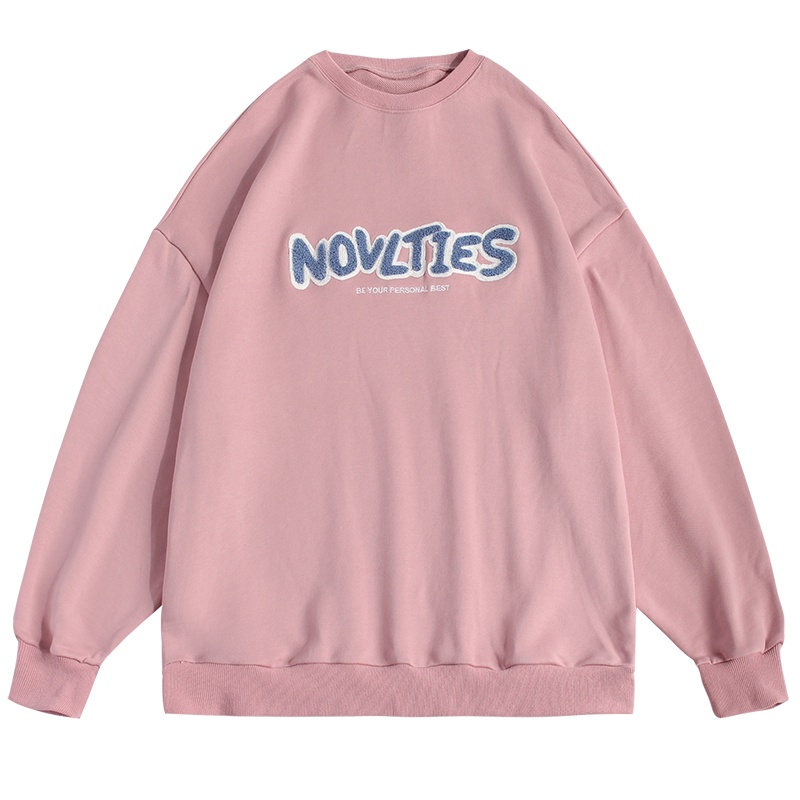 [直营]木林森(MULINSEN)秋冬字母植绒毛巾绣卫衣男情侣潮牌外套