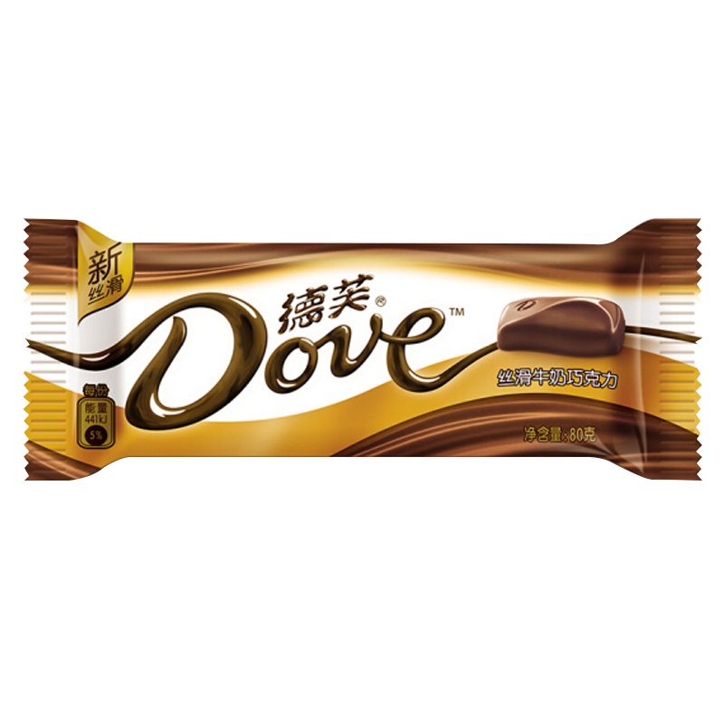 德芙 (Dove )香浓黑巧克力 80g /排块